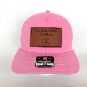 Mercedes Benz Trucker Hat Adjustable Snapback Pink White Women's OS NEW
